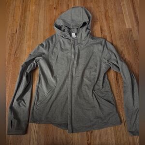 Xersion Heather Gray Zip-Up Jacket